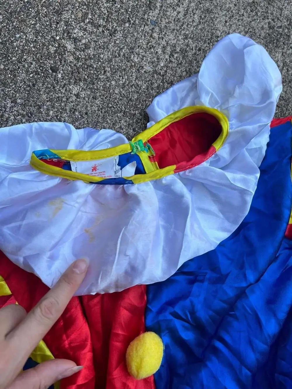 Rubies Clown Costume Size Small Multicolor Circus